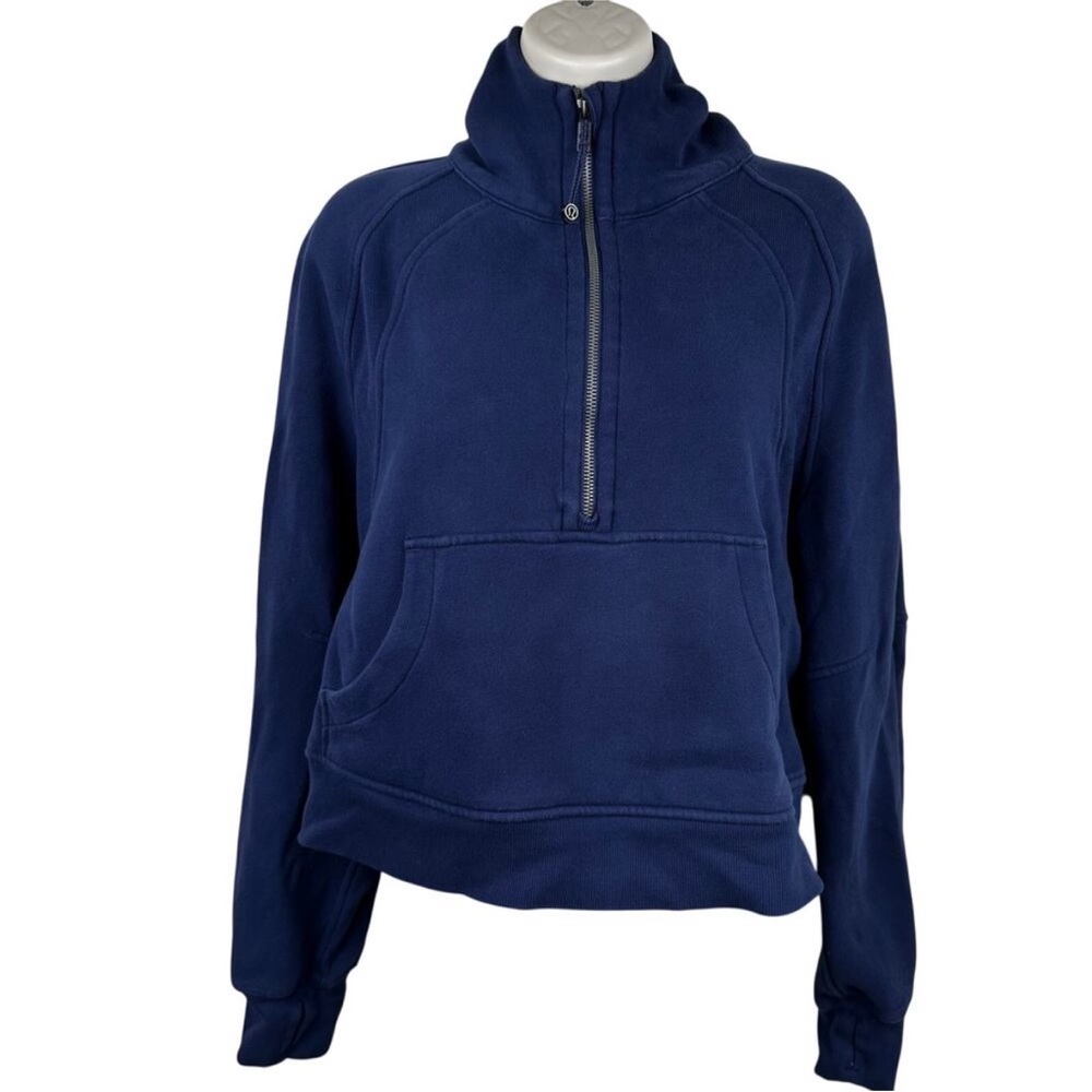Lululemon Scuba Oversized Funnel-Neck Half Zip Women's M / L Blue Active